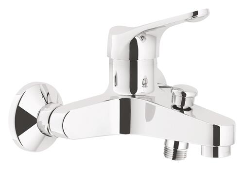 Robinet mitigeur bain-douche mural, finition chromée - Access, Rolf